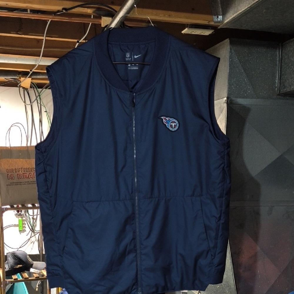 Nike Blue Quilted Vest with Logo